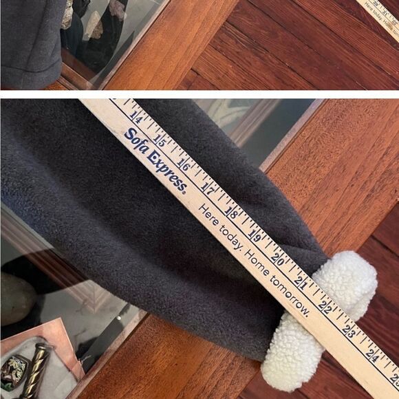 NEW Denim & Company Large Winter Coat Jacket 2 Pockets Fuzzy Button Turquose - Picture 14 of 15